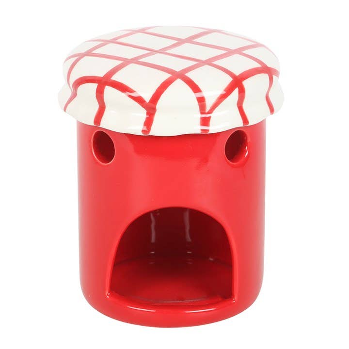 Brûle-parfum forme de pot de confiture de cerise