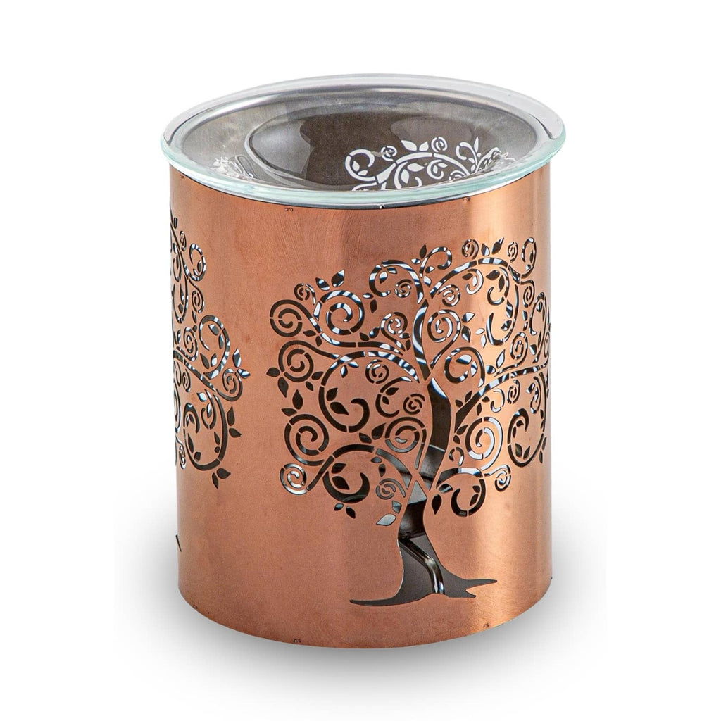 Brûle-parfum Arbre Sacré en Métal et Verre
