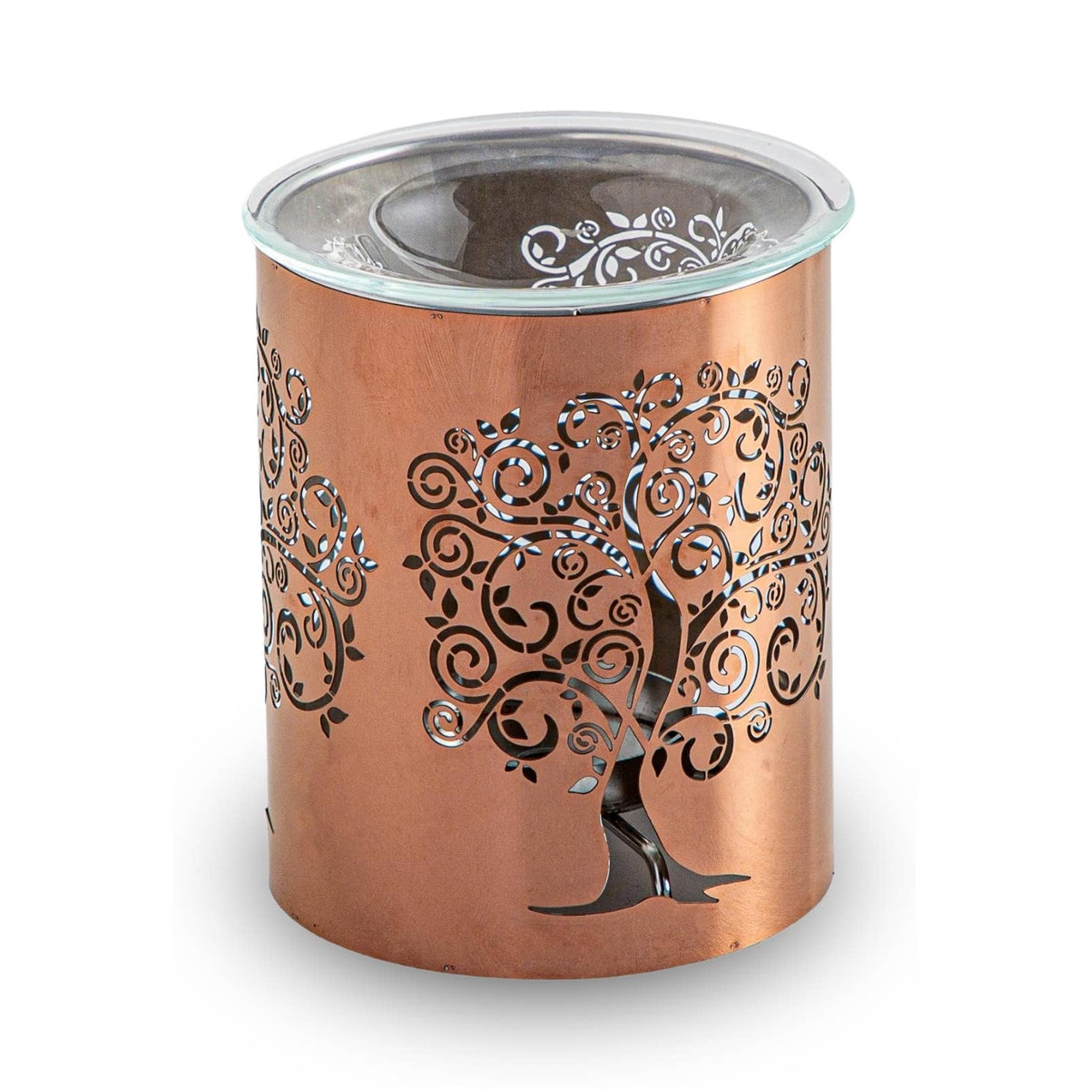 Brûle-parfum Arbre Sacré en Métal et Verre