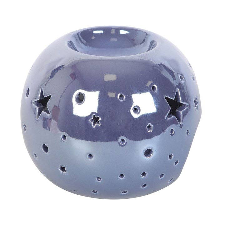 Brûle-parfum étoile iridescente violette