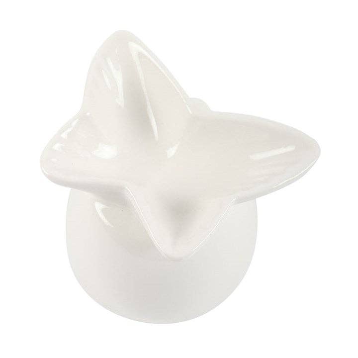 Brûle-parfum papillon blanc