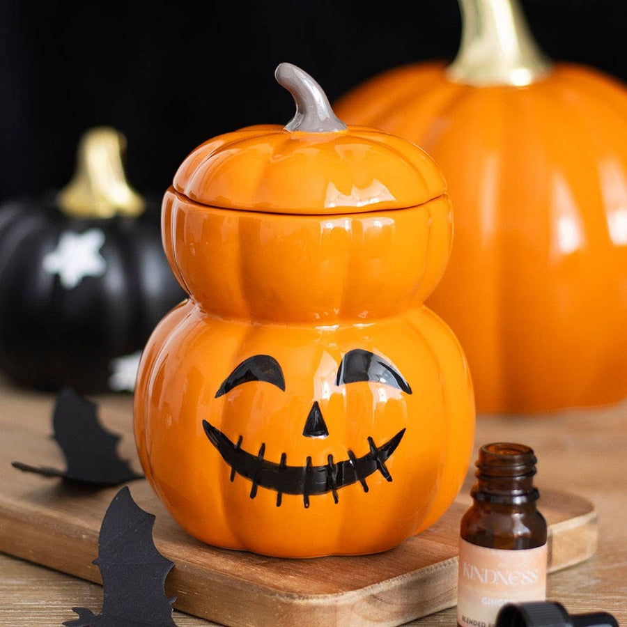 Brûle-parfum empilés citrouille d'Halloween