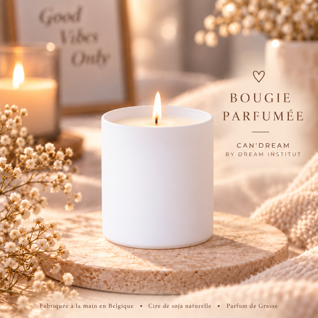 Bougie parfumée – Pot coloris Blanc