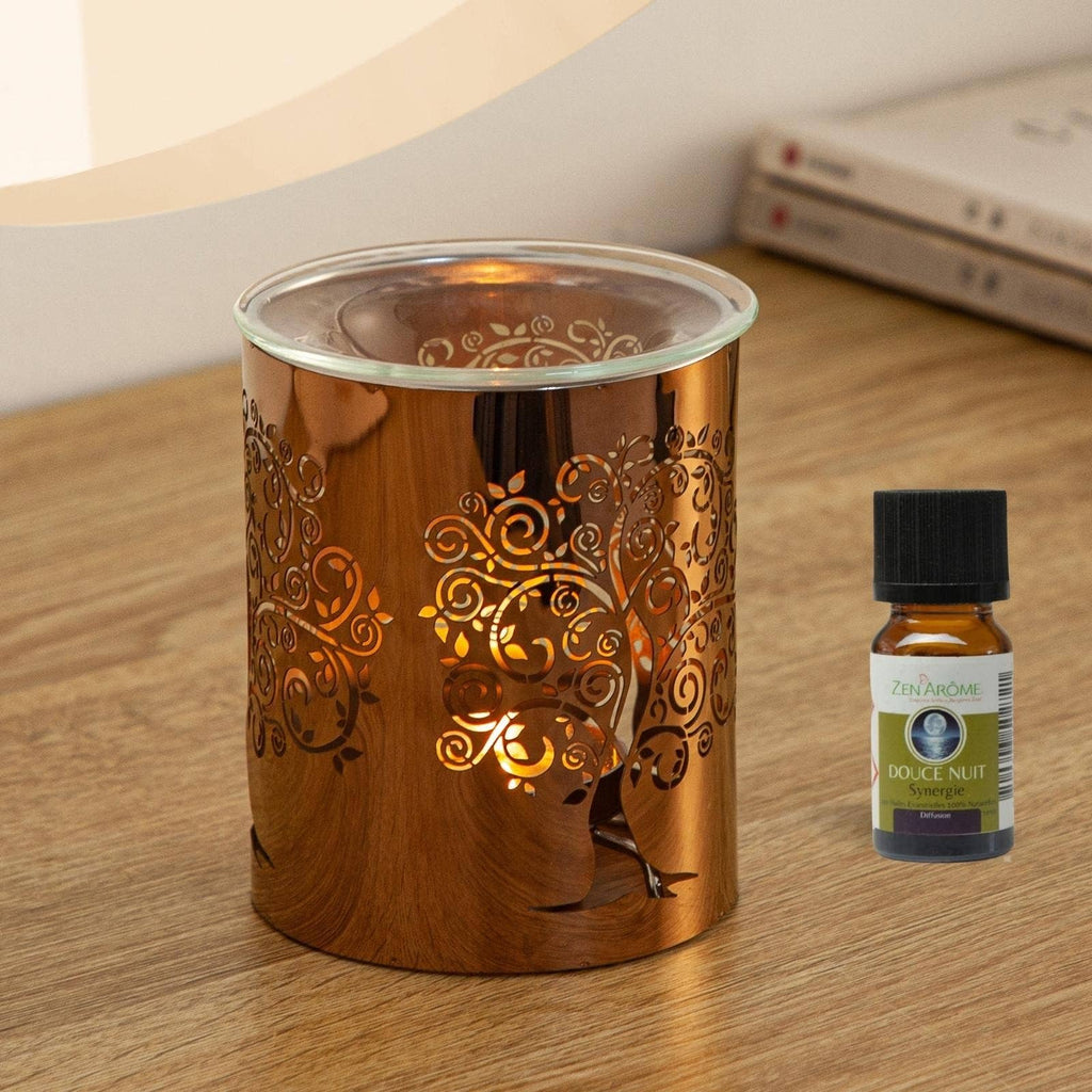 Brûle-parfum Arbre Sacré en Métal et Verre