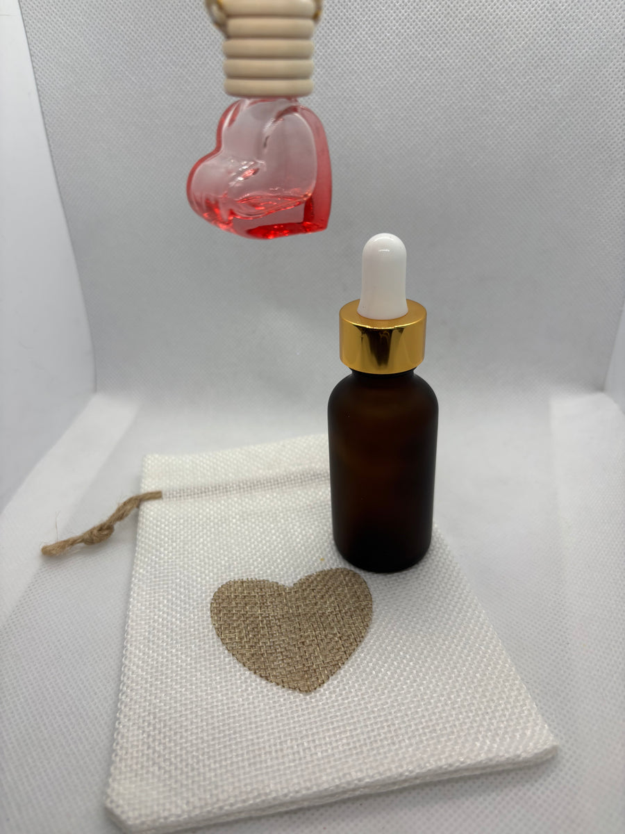 Diffuseur de parfum voiture coeur Rouge + recharge
