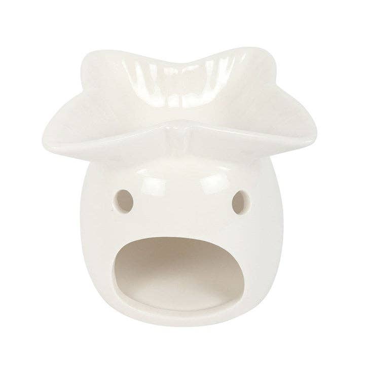 Brûle-parfum papillon blanc