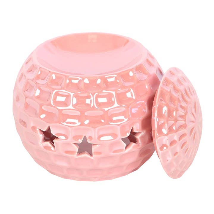 Brûle-parfum boule disco rose
