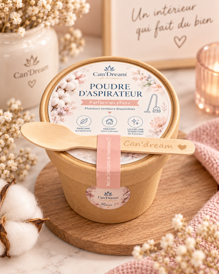 Poudre parfumée pour aspirateur