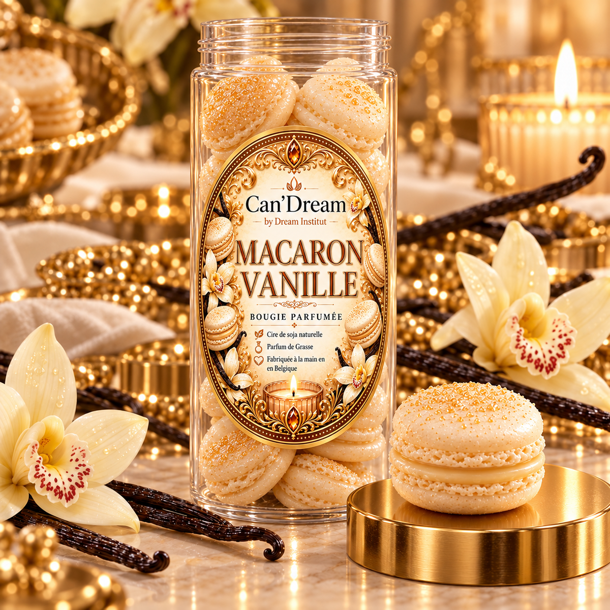 10 fondants parfumés – Macaron Vanille