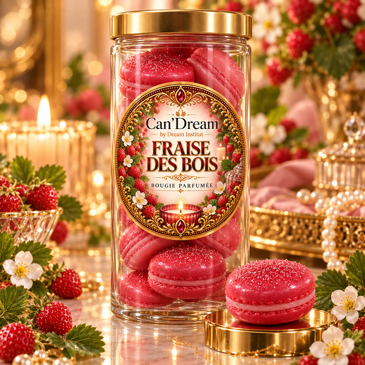 10 fondants parfumés – Fraise des bois