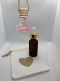 Diffuseur de parfum voiture coeur rose + recharge