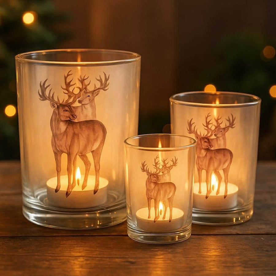 Trio de photophores Cerf – 3 formats