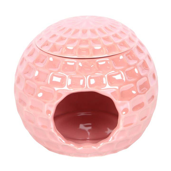 Brûle-parfum boule disco rose