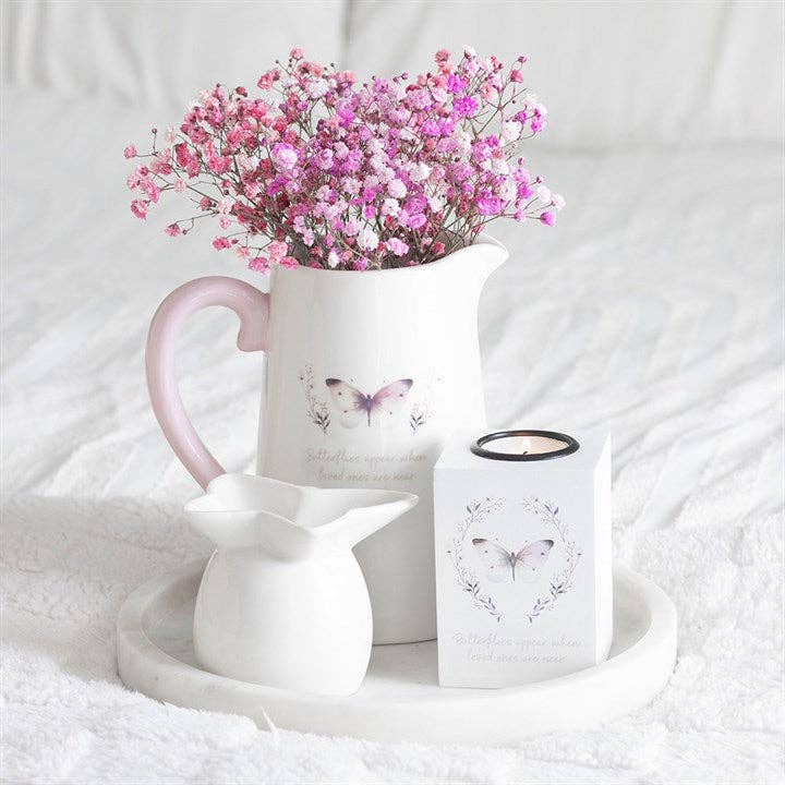 Brûle-parfum papillon blanc