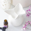 Brûle-parfum papillon blanc