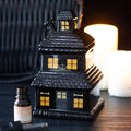 Brûle-parfum maison hantée noire pour Halloween