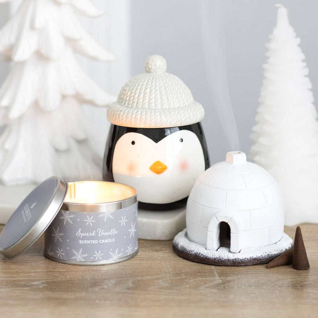 Brûle-parfum Winter Penguin