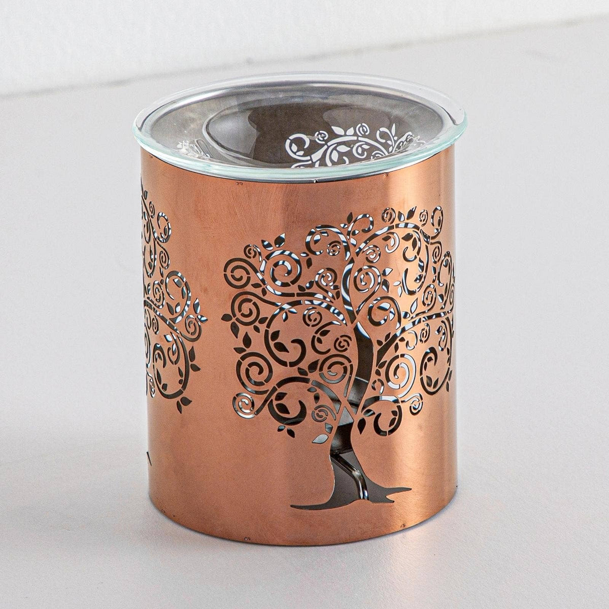 Brûle-parfum Arbre Sacré en Métal et Verre