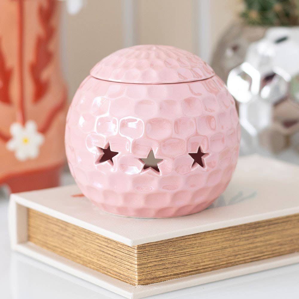Brûle-parfum boule disco rose